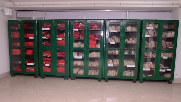 The manuscripts inside the specially designed room